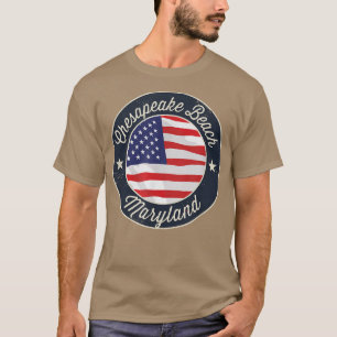 Chesapeake Beach - Patriotic Maryland Souvenir T-S T-Shirt