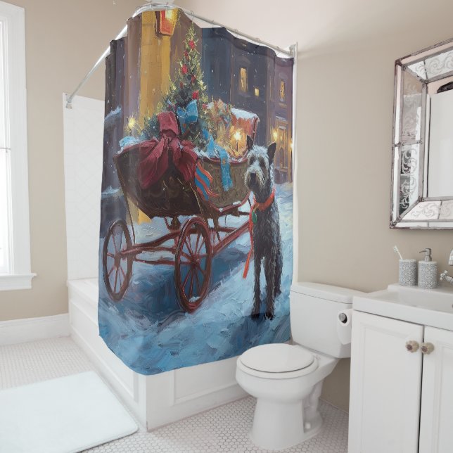 Chesapeake Christmas Festive Season Shower Curtain (In Situ)