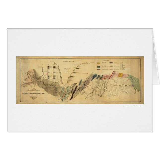 Chesapeake & Ohio Railroad Map 1872 (Front Horizontal)