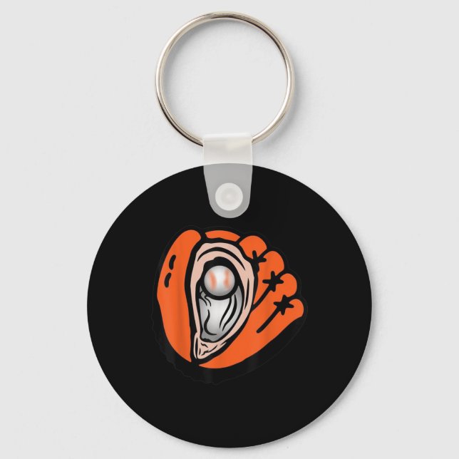 Chesapeake-oyster-catchers-baseball  key ring (Front)