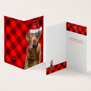 Chesapeake Retriever Red Plaid Christmas Holiday