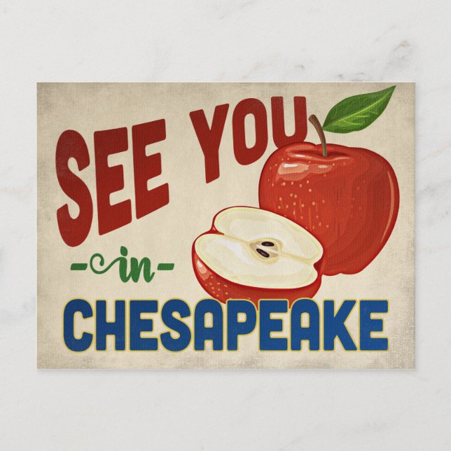 Chesapeake Virginia Apple - Vintage Travel Postcard (Front)