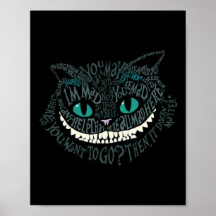 Cheshire Alice Cat Were All Mad Here Wonderland Ho Poster