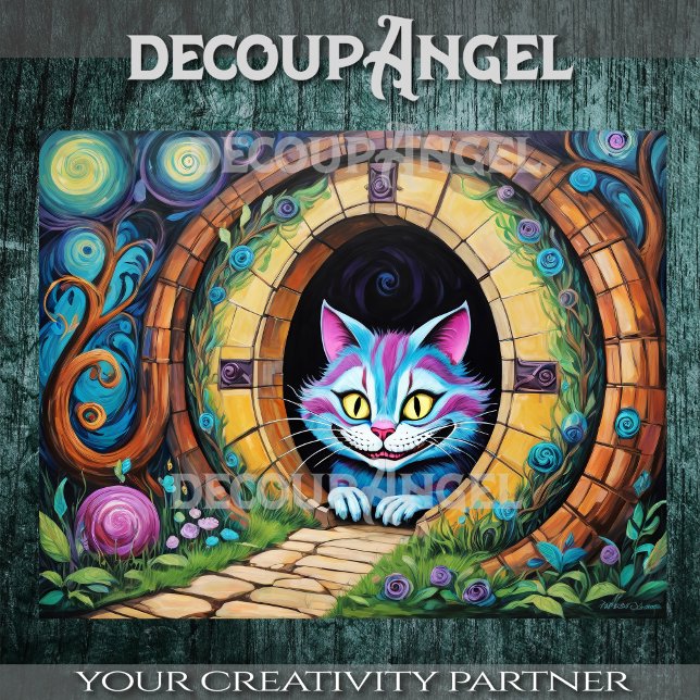 Cheshire Cat #1 - Decoupage-  Tissue Paper (Creator Uploaded)
