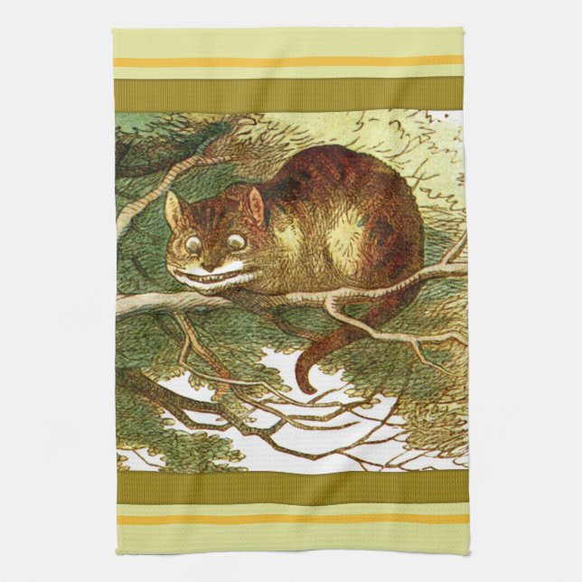 Cheshire Cat 2 Tea Towel (Vertical)