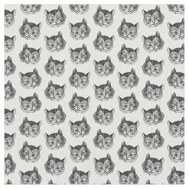 Cheshire Cat Alice in Wonderland Art CUSTOM COLOR Fabric (Close Up)