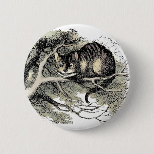 Cheshire Cat Alice Wonderland Classic 6 Cm Round Badge