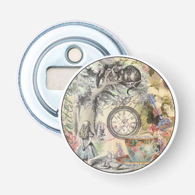 Cheshire Cat Alice Wonderland Classic Bottle Opener (Front)