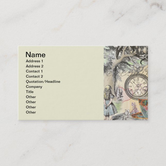 Cheshire Cat Alice Wonderland Classic Business Card (Front)