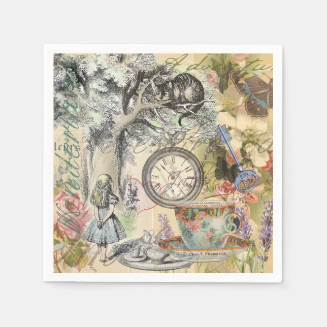 Cheshire Cat Alice Wonderland Classic Napkin (Front)