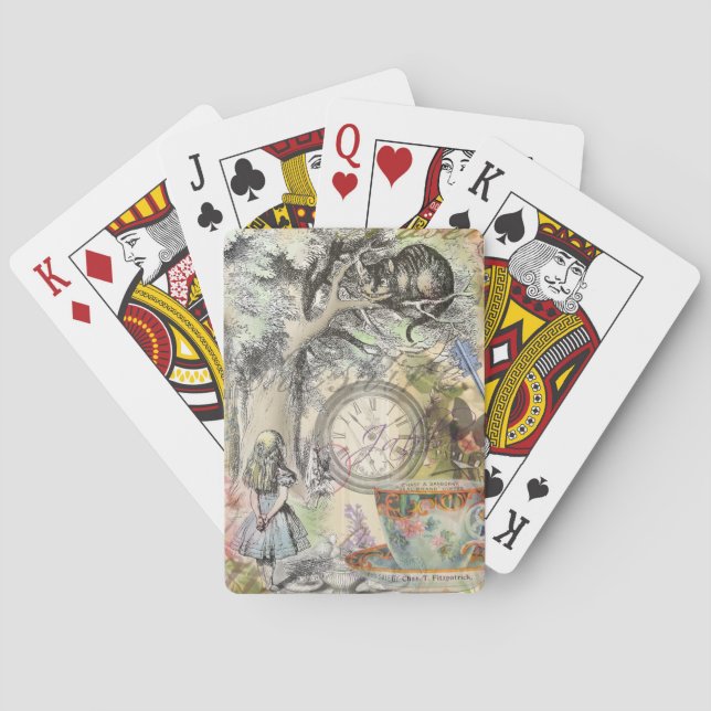 Cheshire Cat Alice Wonderland Classic Playing Cards (Back)