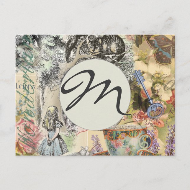 Cheshire Cat Alice Wonderland Classic Postcard (Front)