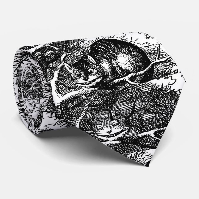 Cheshire Cat , Alice's Adventures in Wonderland Tie (Rolled)