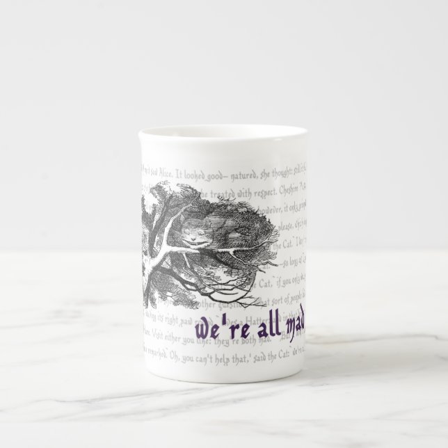 Cheshire Cat Bone China Mug (Front)