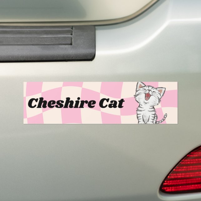 Cheshire Cat Bumper Sticker (On Car)
