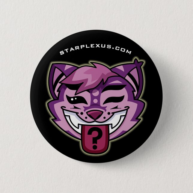 cheshire cat buton 6 cm round badge (Front)