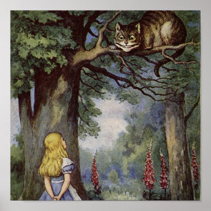 Cheshire Cat Canvas Art Poster