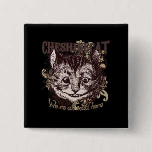 Cheshire Cat Carnivale Style 15 Cm Square Badge