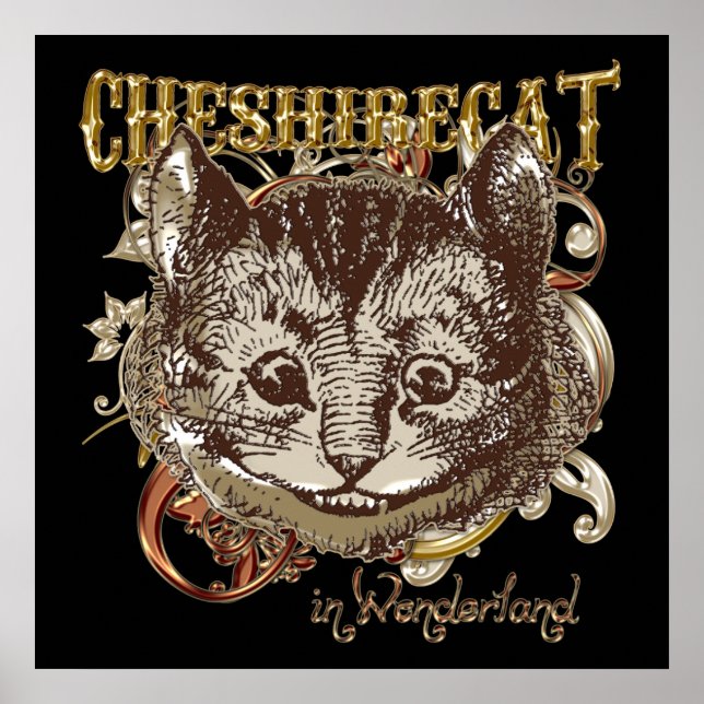 Cheshire Cat Carnivale Style (Gold Version) Poster (Front)