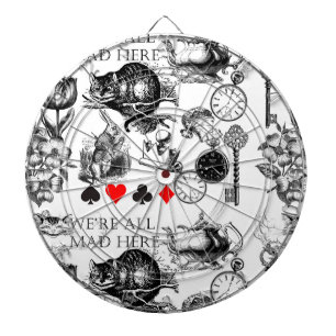 cheshire cat classic alice in wonderland art dartboard