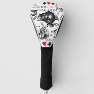 cheshire cat classic alice in wonderland art golf head cover