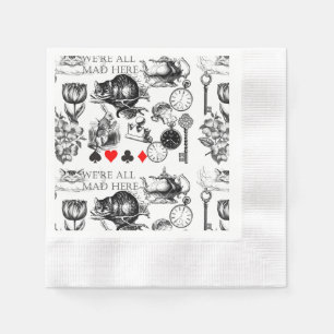 cheshire cat classic alice in wonderland art napkin