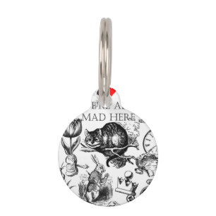 cheshire cat classic alice in wonderland art pet tag
