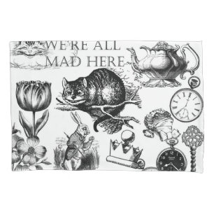 cheshire cat classic alice in wonderland art pillowcase