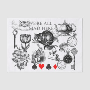 cheshire cat classic alice in wonderland art tissue paper