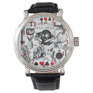 cheshire cat classic alice in wonderland art watch