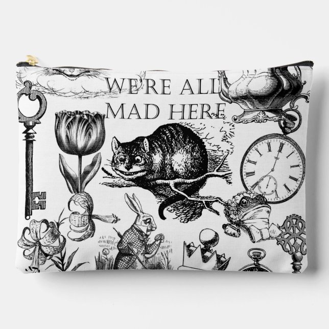 Cheshire Cat classic alice in wonderland mad Accessory Pouch (Front)