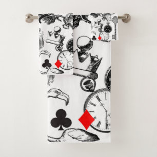 Cheshire Cat classic alice in wonderland mad Bath Towel Set