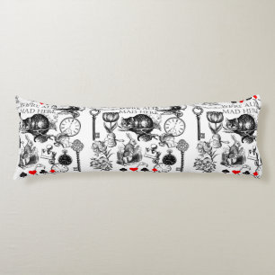 Cheshire Cat classic alice in wonderland mad Body Cushion