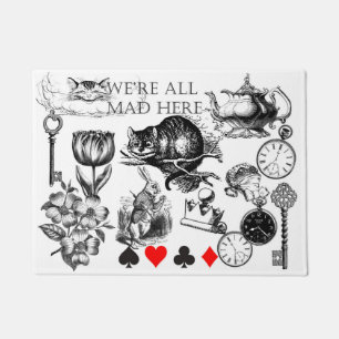 Cheshire Cat classic alice in wonderland mad Doormat