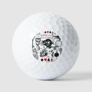 Cheshire Cat classic alice in wonderland mad Golf Balls