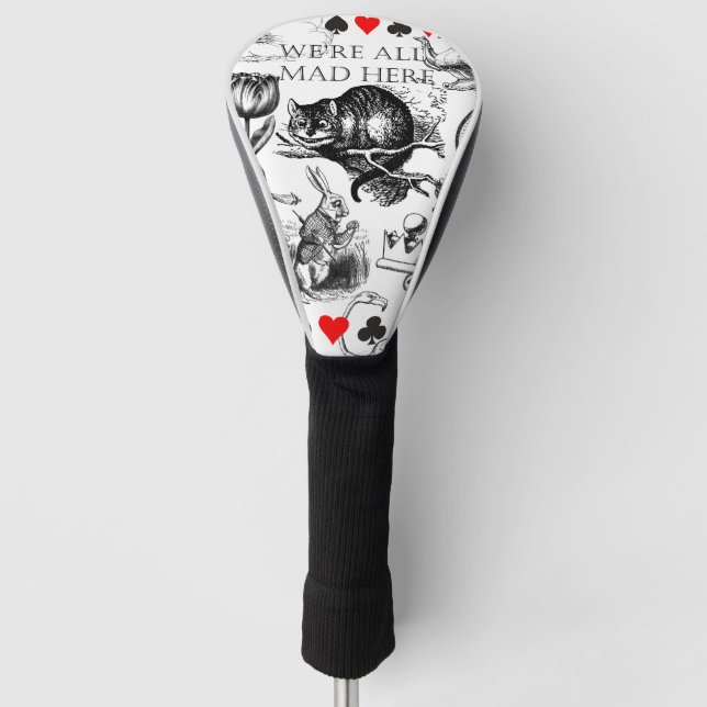 Cheshire Cat classic alice in wonderland mad Golf Head Cover (Front)