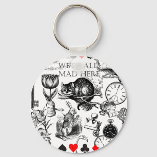 Cheshire Cat classic alice in wonderland mad Key Ring