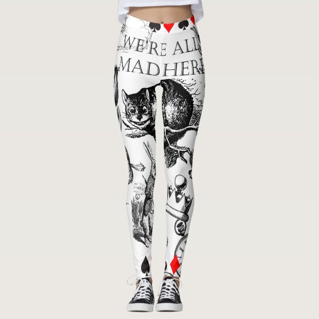 Cheshire Cat classic alice in wonderland mad Leggings (Front)