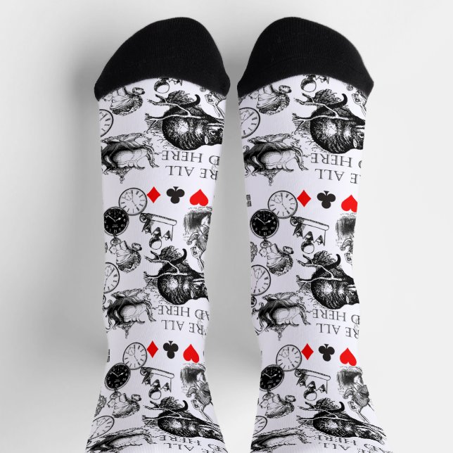Cheshire Cat classic alice in wonderland mad Socks (Top)