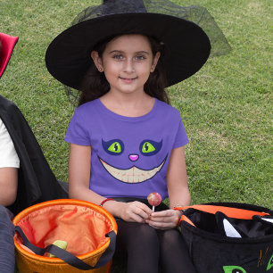 Cheshire Cat Face Halloween Costume Cute Kids T-Shirt