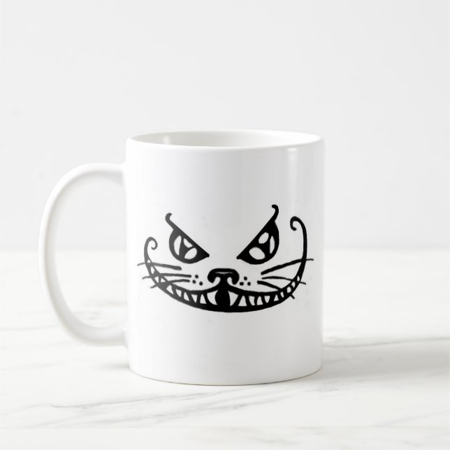 Cheshire Cat Grin Coffee Mug (Left)