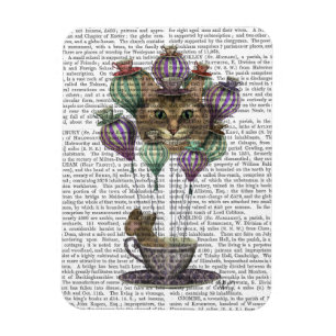 Cheshire Cat Hot Air Balloon Magnet