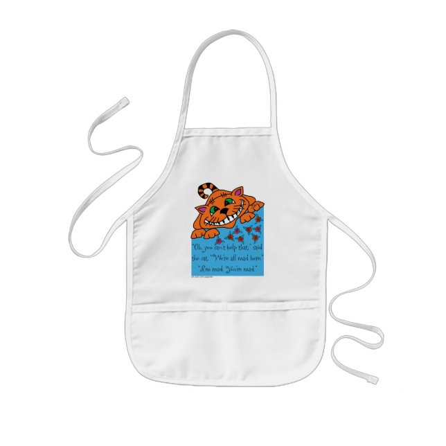 Cheshire Cat I'm Mad - Alice in Wonderland Kids Apron (Front)