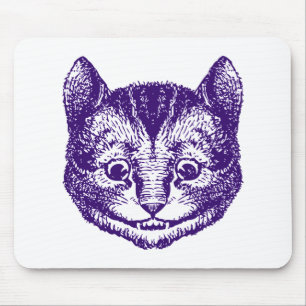Cheshire Cat Inked Purple Mouse Mat