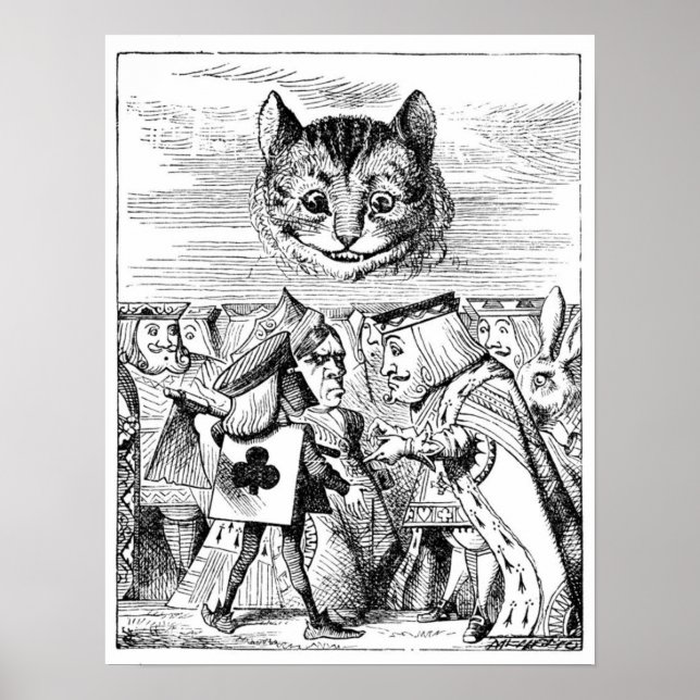 Cheshire Cat over Wonderland Poster (Front)