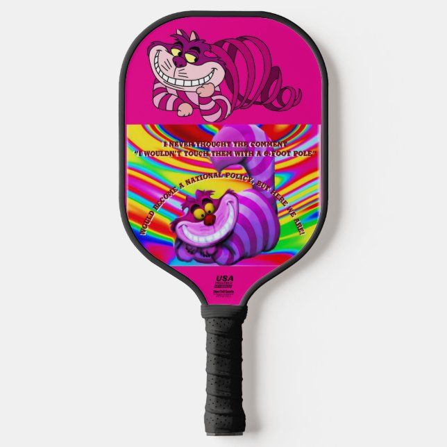 "cheshire cat" pickleball paddle (Front)