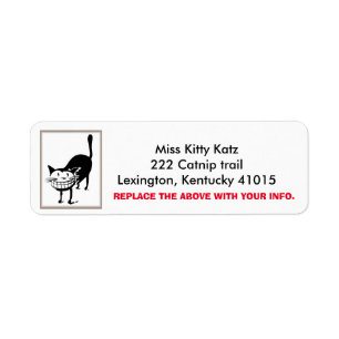 Cheshire Cat Return Address labels, Personalise