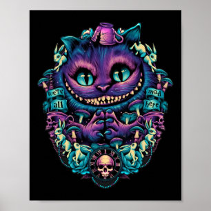 Cheshire Cat Shirt Alice In Wonderland Graphic Poster