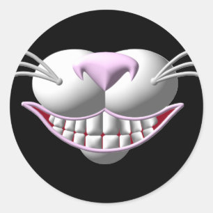 Cheshire Cat Smile Classic Round Sticker