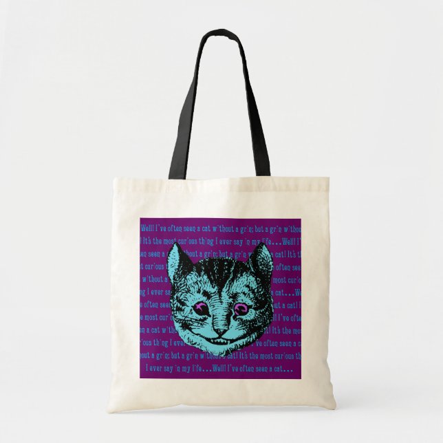 Cheshire Cat - Vintage Alice in Wonderland Tote Bag (Front)